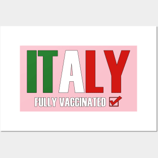 Fully Vaccinated Italy design Posters and Art